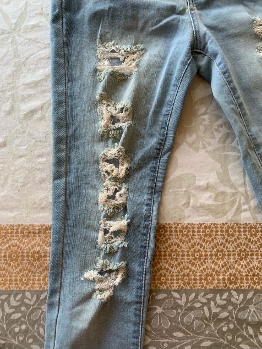 high rise Jeans Distressed Light Blue Women's Jeans size 9 by Miami - Picture 13 of 16